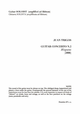 Guitar Concerto N.2 "Hispano" SOLO GUITAR PART